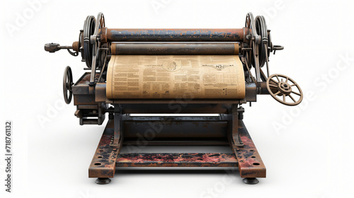 Old printing press machine