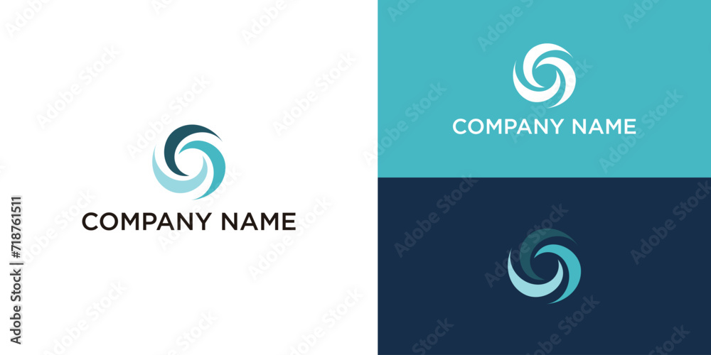 Creative hurricane logo template Creative hurricane logo template