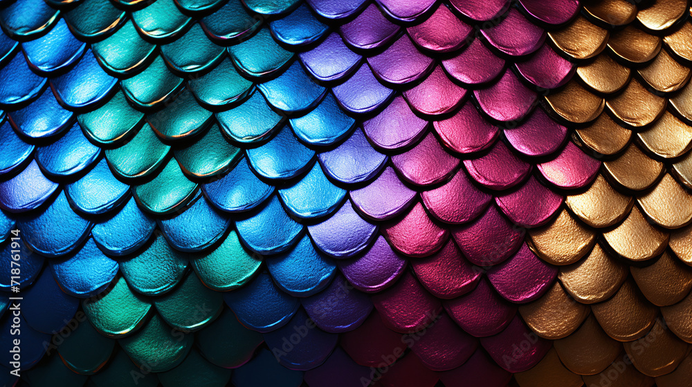 The scales of animals are colorful and bright. Ai generate. The scales of animals are colorful and bright. Ai generate.