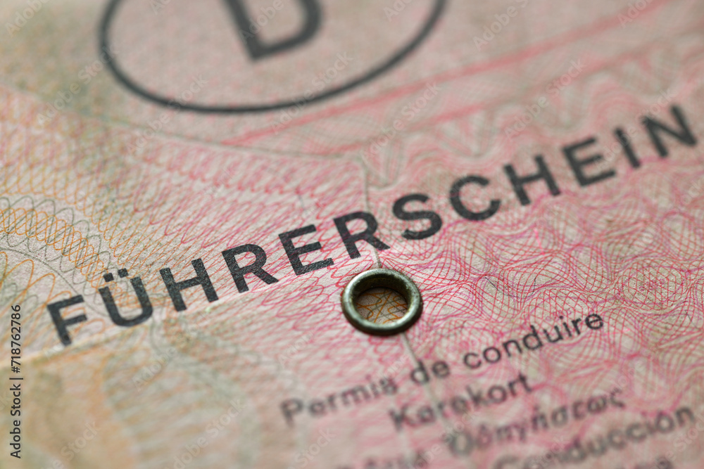 Obraz premium älterer Führerschein, Deutschland