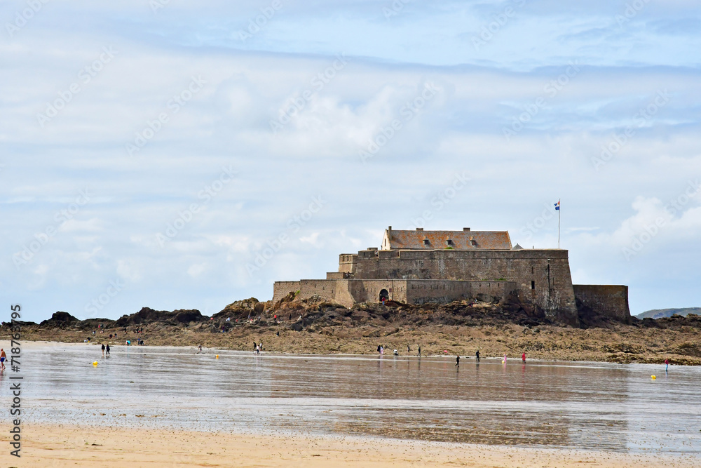 Saint Malo; France - july 30 2023 : Fort National