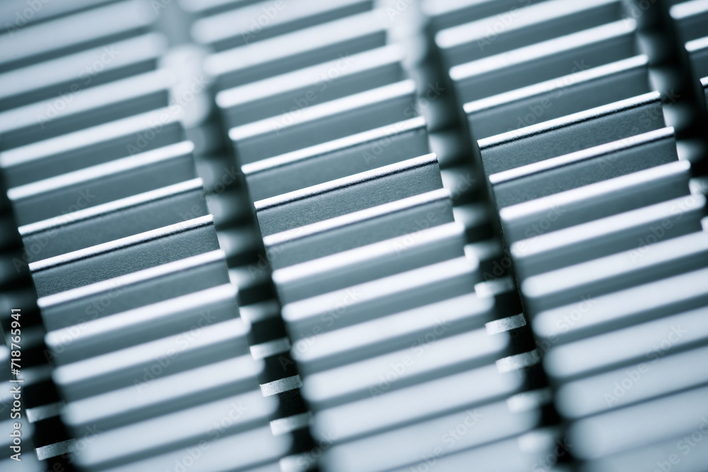 Close-up of a heat sink used to lower temperature Close-up of a heat sink used to lower temperature