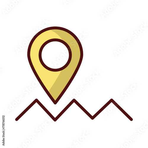 Location icon isolate white background vector stock illustration