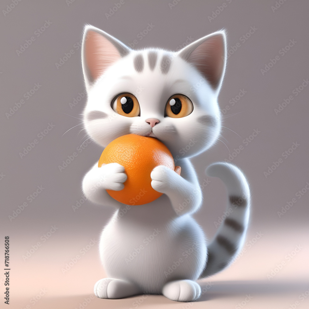cat with a ball cat with a ball