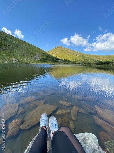 beautiful view in the top of the mountains