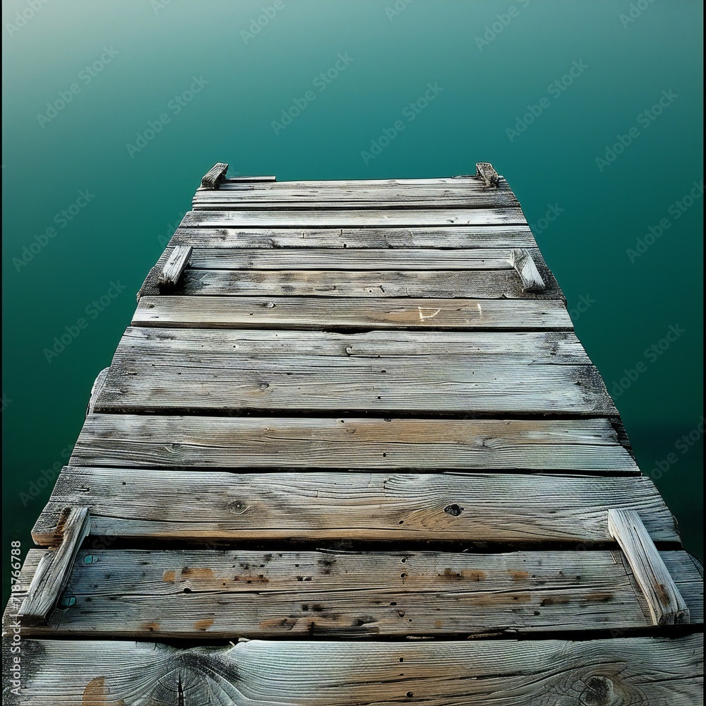 Fototapeta premium old wooden dock, pier