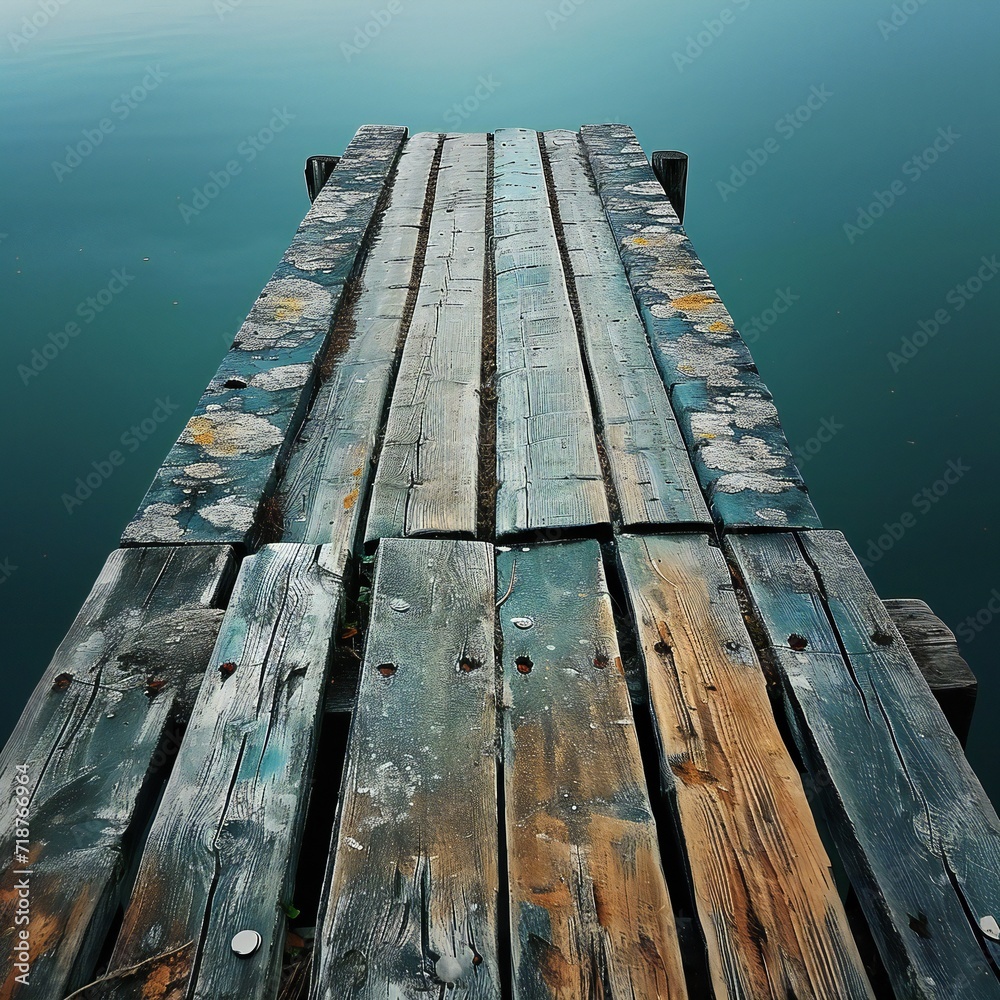 Fototapeta premium old wooden dock, pier