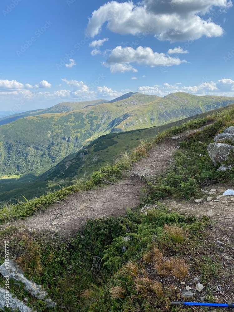 beautiful view in the top of the mountains