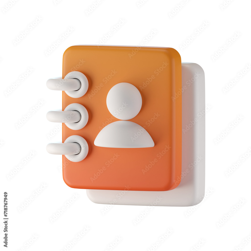 contact 3d icon contact 3d icon