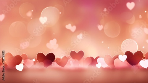 hearts bokeh background full screen