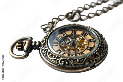 Pocket Watch Isolated on Transparent Background