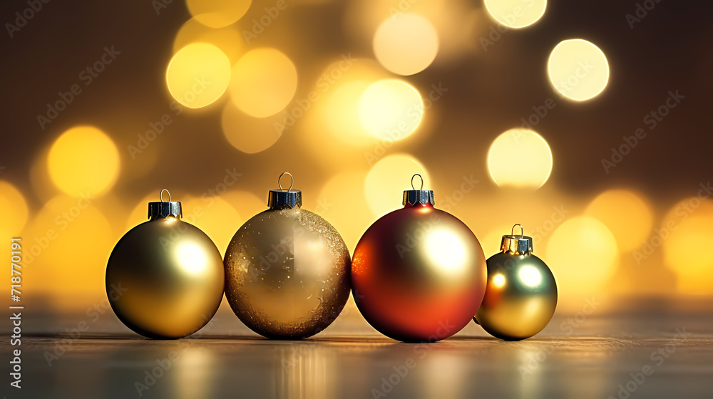 New Year concept banner, Christmas festive atmosphere, holiday decorations background New Year concept banner, Christmas festive atmosphere, holiday decorations background