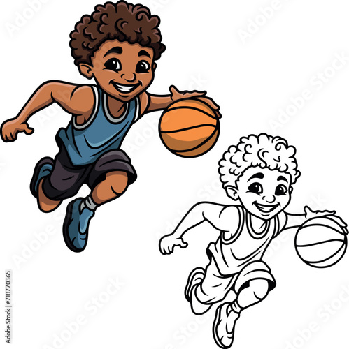 Basketball cartoon player