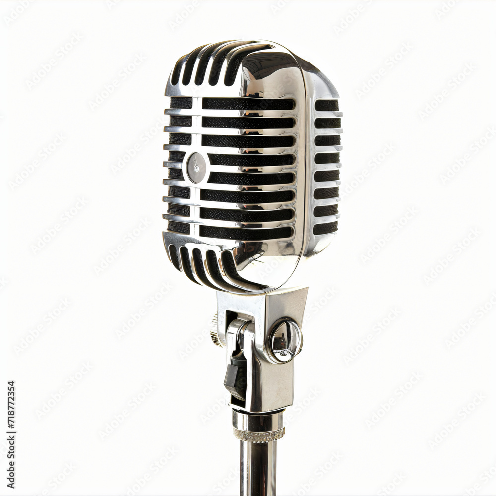 Naklejka premium Retro studio microphone