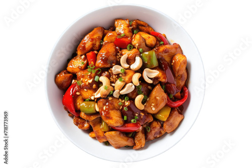 Heat of Kung Pao Chicken Isolated On Transparent Background