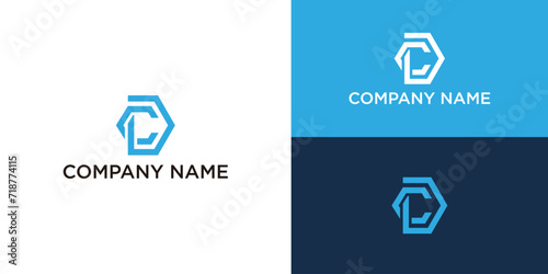 initial dc or cd logo icon design template elements