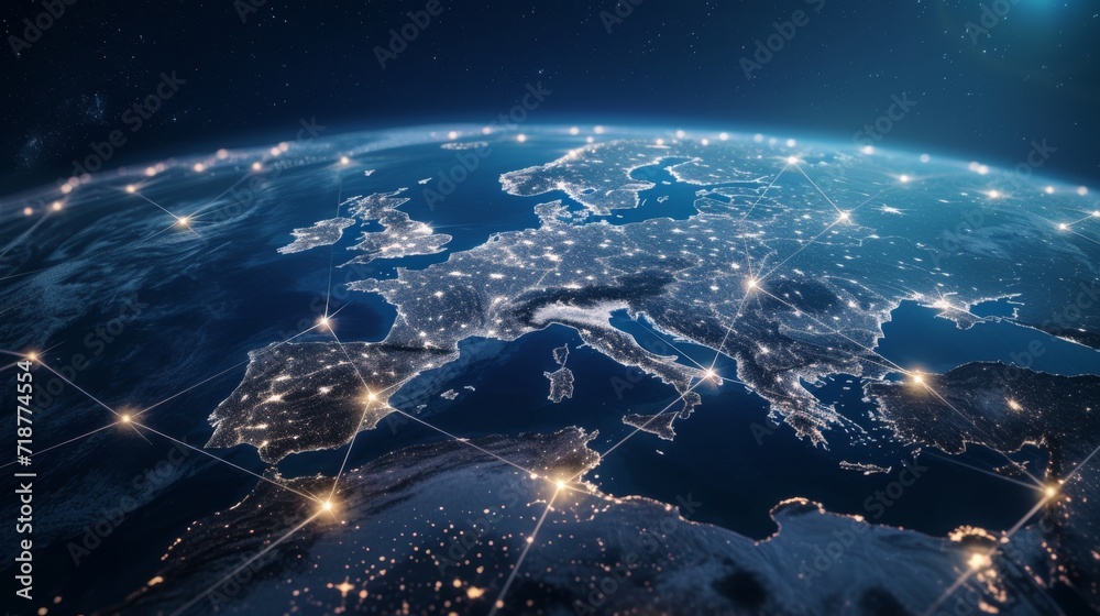 Obraz premium Global Network Connectivity Concept