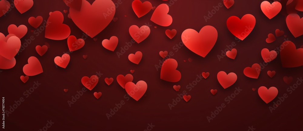 numerous red hearts on a red background numerous red hearts on a red background