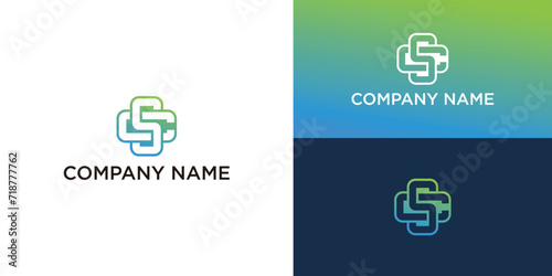 creative minimal CS logo icon design
