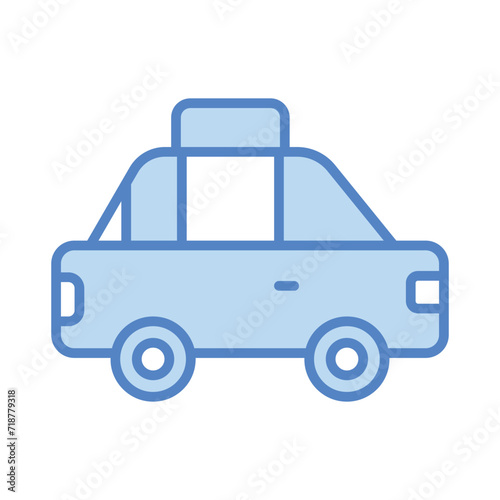 Taxi icon isolate white background vector stock illustration