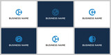 creative letter CH logo icon set. design for business of luxury, elegant, simple.