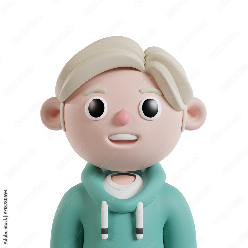 Fototapeta premium people avatar 3d illustration