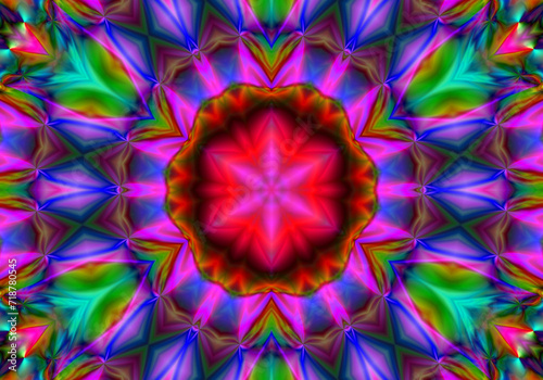 Kaleidoscope Mandala Art Design. Abstract Kaleidoscope Pattern with Symmetry. psychedelic background  abstract background for various projects.