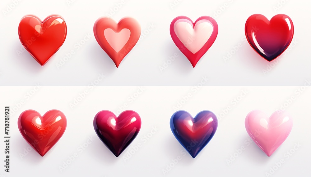 red heart sets on a white background red heart sets on a white background