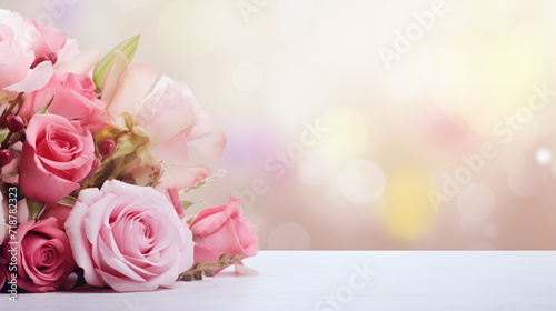 Summer bouquet of flowers on a white background