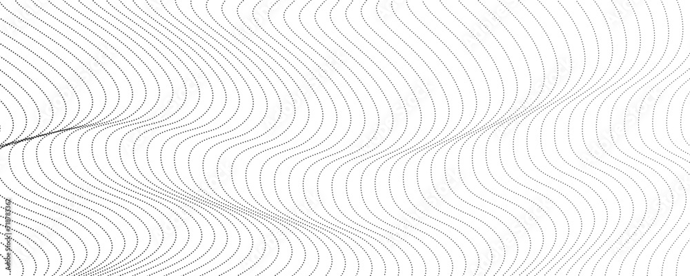 Halftone monochrome background with flowing dots Halftone monochrome background with flowing dots