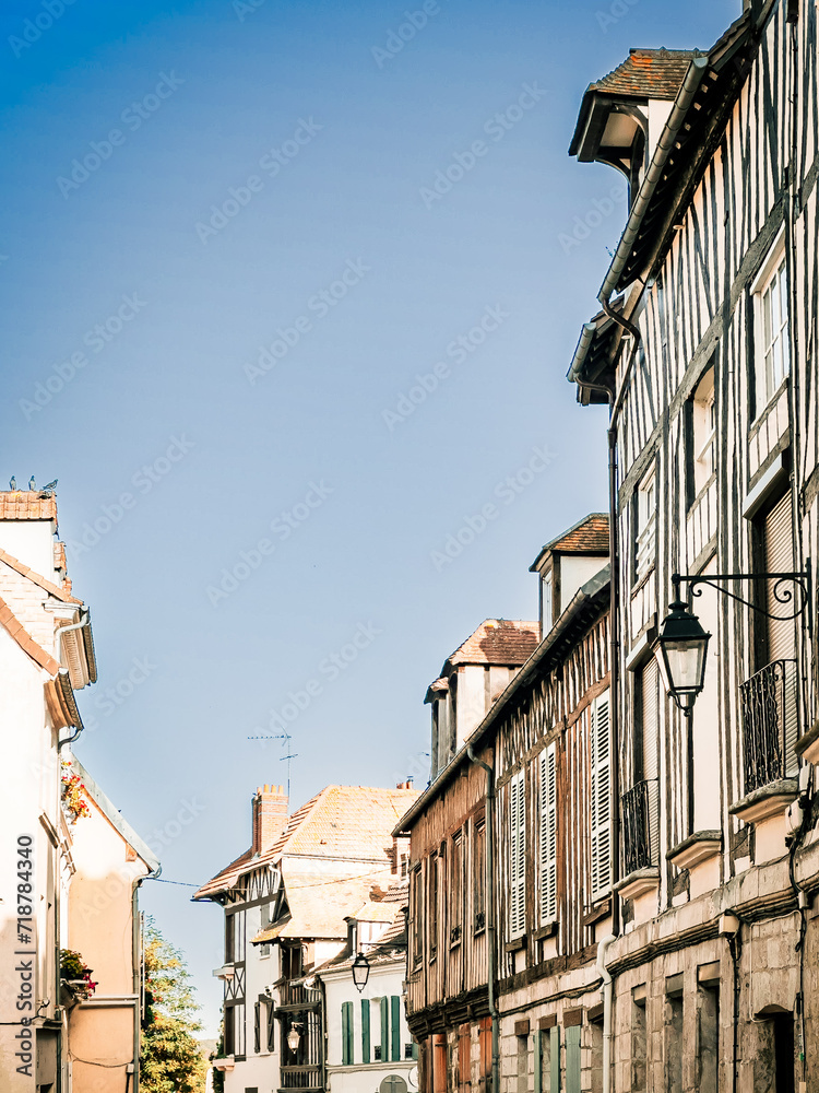 Street view of downtown Vernon, France