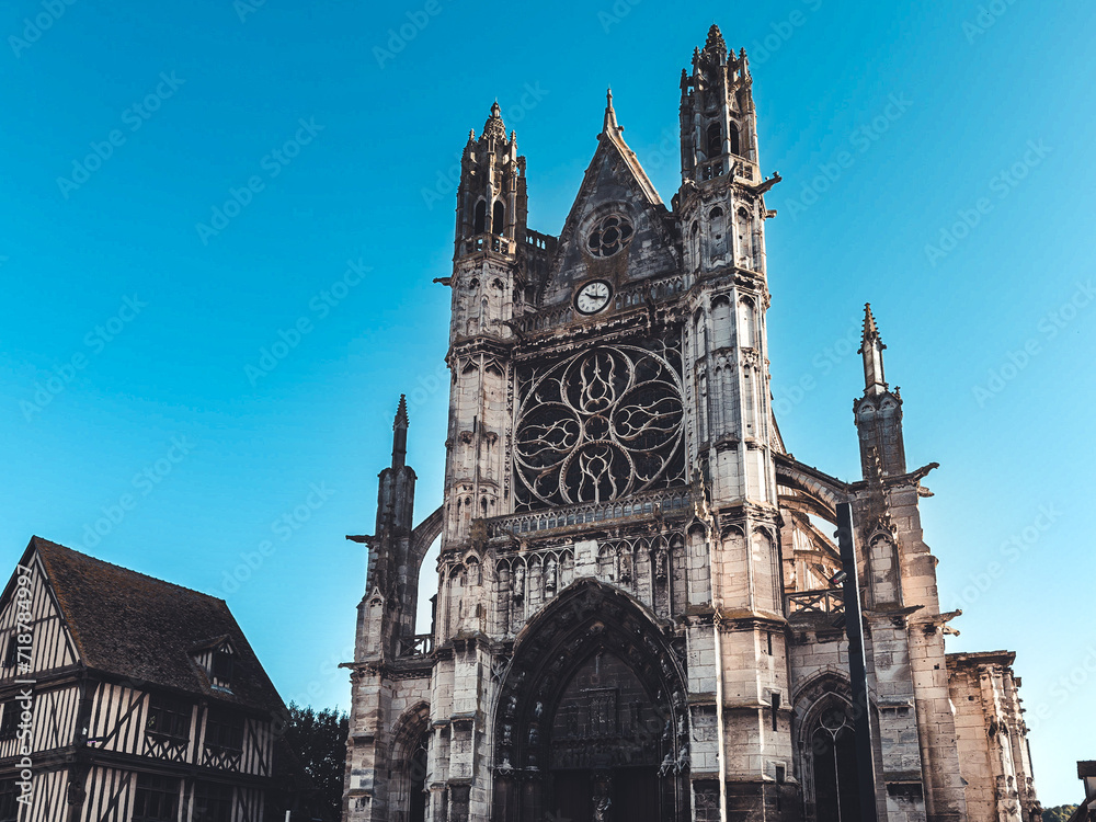 Traditional Cathedral building in Vernon, France