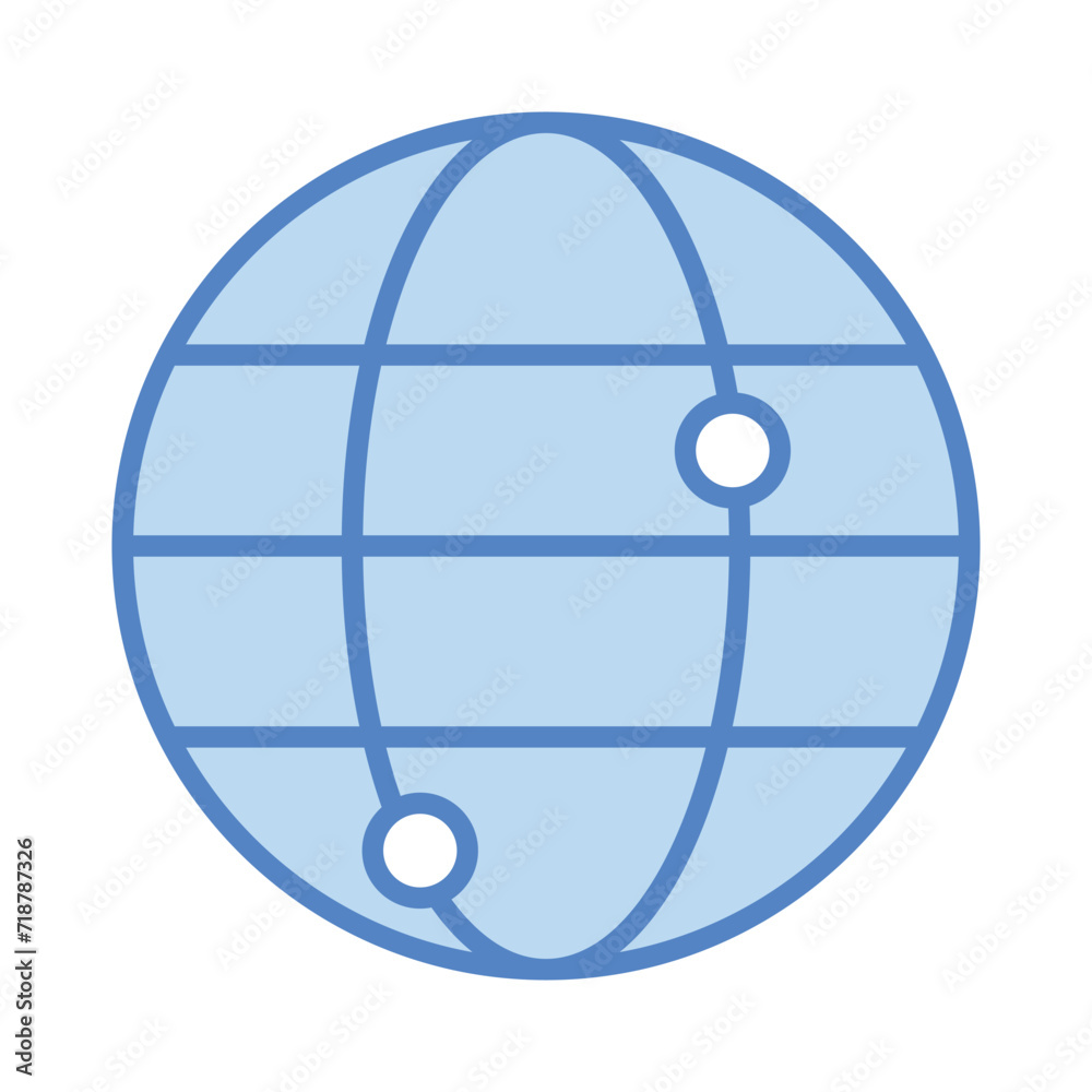 Globe icon isolate white background vector stock illustration