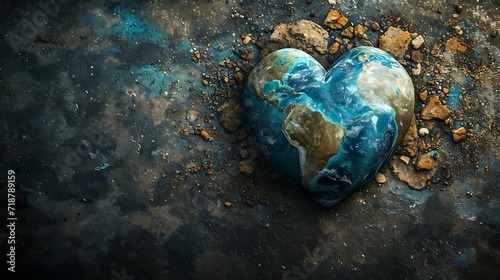 Fototapeta Naklejka Na Ścianę i Meble -  Earth Day background wallpaper, planet earth in nature, go green, ecology, plants