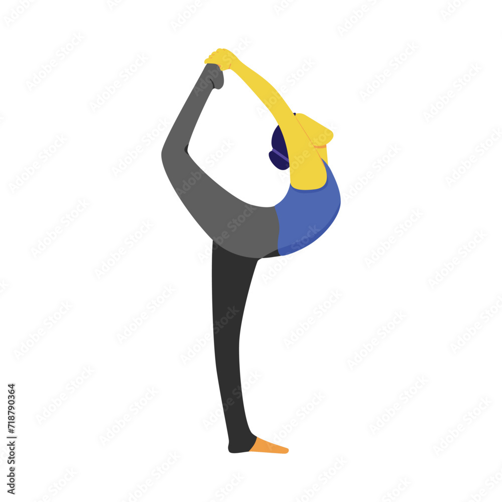 Flat illustration vector design of woman on yoga pose Flat illustration vector design of woman on yoga pose