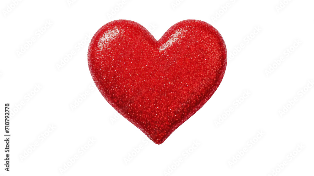 concept of love and care glitter red heart for decorati