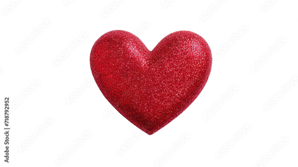 concept of love and care glitter red heart for decorati