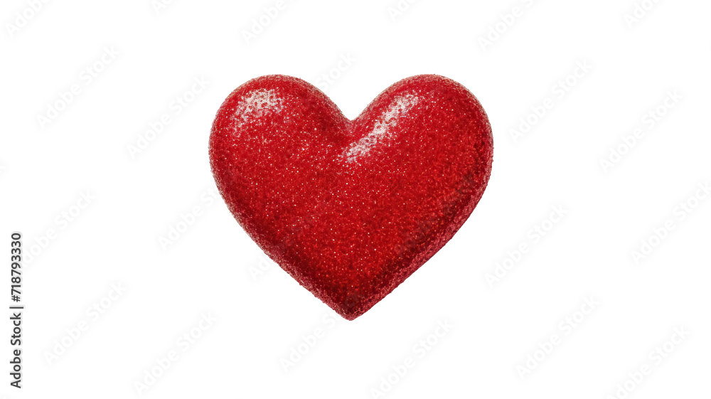 concept of love and care glitter red heart for decorati