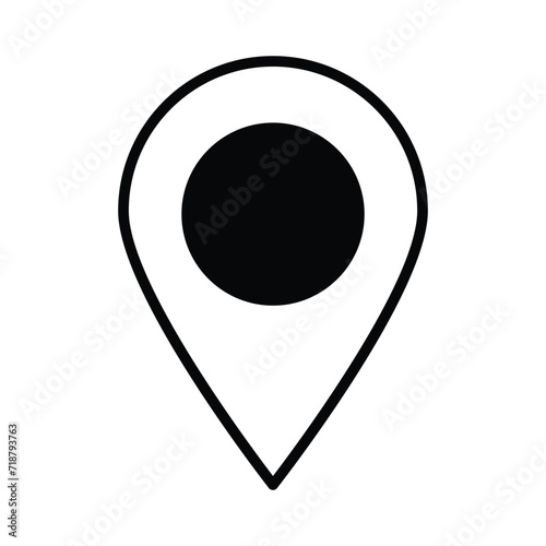 Location icon isolate white background vector stock illustration