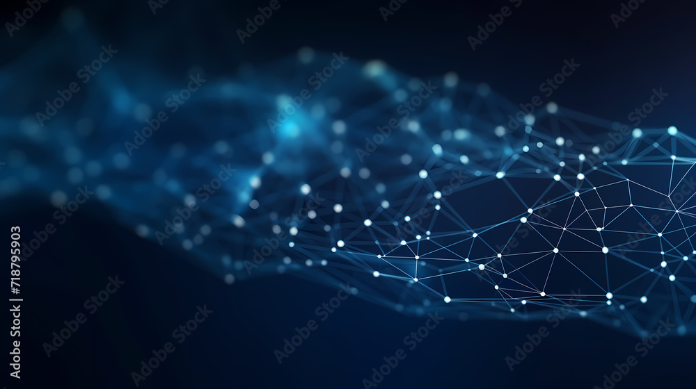 Obraz premium Digital technology particles abstract background, abstract analysis visualization