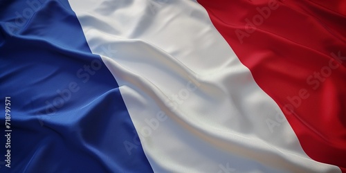 close up waving flag of France