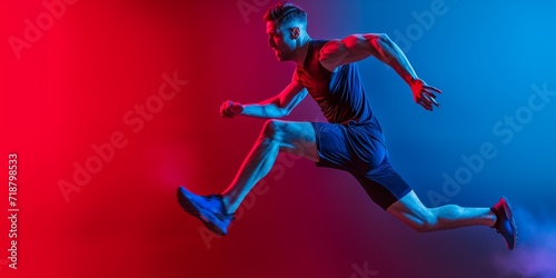 Neon colors sportsman background © xartproduction