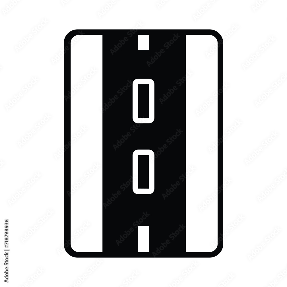 Road icon isolate white background vector stock illustration Road icon isolate white background vector stock illustration