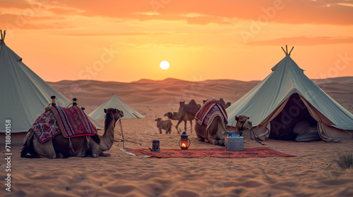 beduin camp in the desert