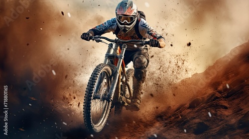 Extreme sport background bike racing