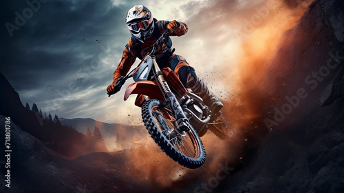 Extreme sport motorbike dust background bike downhill © Kùmo