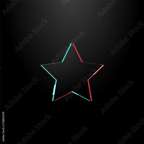 Glitch distorted STAR geome...