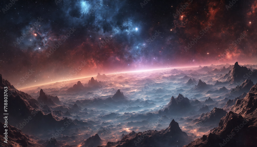 The Nebula in the space with many planets and stellar The Nebula in the space with many planets and stellar