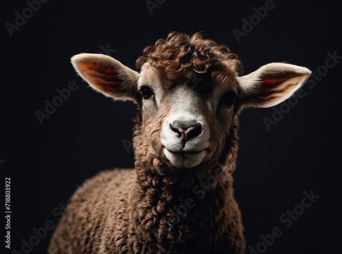 Lamb Innocence on a Dark Canvas