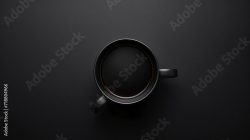 Black empty coffee cup